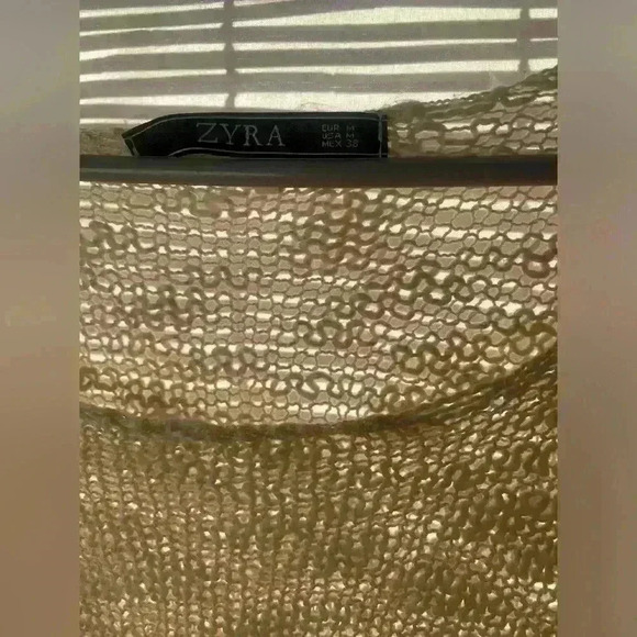 Zyra Loose Knit Lace Bottom Boho Sweater sz Small - Picture 2 of 4